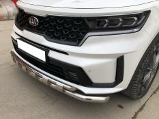 Защита переднего бампера на Kia Sorento фото 5