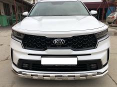 Защита переднего бампера на Kia Sorento фото 7