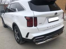 Защита заднего бампера на Kia Sorento фото 5