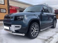 Пороги и боковые трубы на Land Rover Defender фото 9