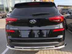 Защита заднего бампера на Hyundai Tucson фото 3