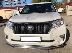 Защита переднего бампера на Toyota Land Cruiser Prado 150 фото 7