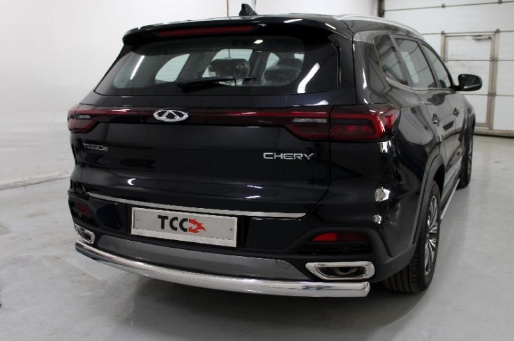Защита заднего бампера на Chery Tiggo 8 фото 1