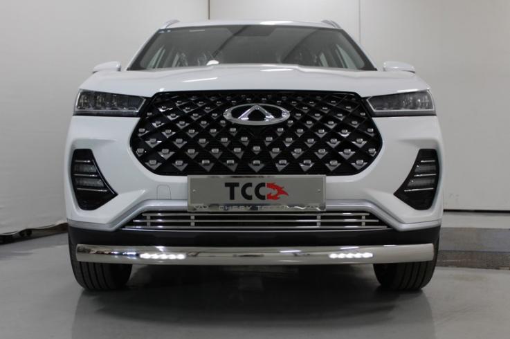 Защита переднего бампера на Chery Tiggo 7 Pro фото 1