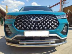 Защита переднего бампера на Chery Tiggo 7 Pro фото 4