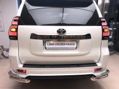 Защита заднего бампера на Toyota Land Cruiser Prado Black Onyx фото 7
