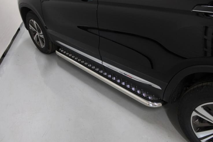 Пороги и боковые трубы на Changan CS75 FL фото 1