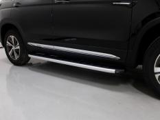 Пороги и боковые трубы на Changan CS75 FL фото 4