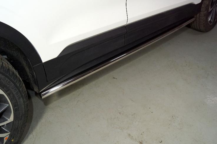 Пороги и боковые трубы на Geely / Belgee Coolray / X50 фото 1