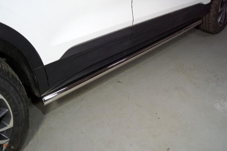 Пороги и боковые трубы на Geely / Belgee Coolray / X50 фото 1