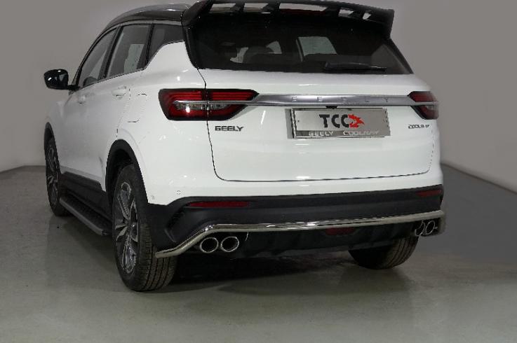 Защита заднего бампера на Geely / Belgee Coolray / X50 фото 1