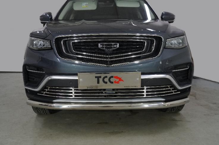 Защита переднего бампера на Geely / Belgee Atlas Pro / X70 фото 1
