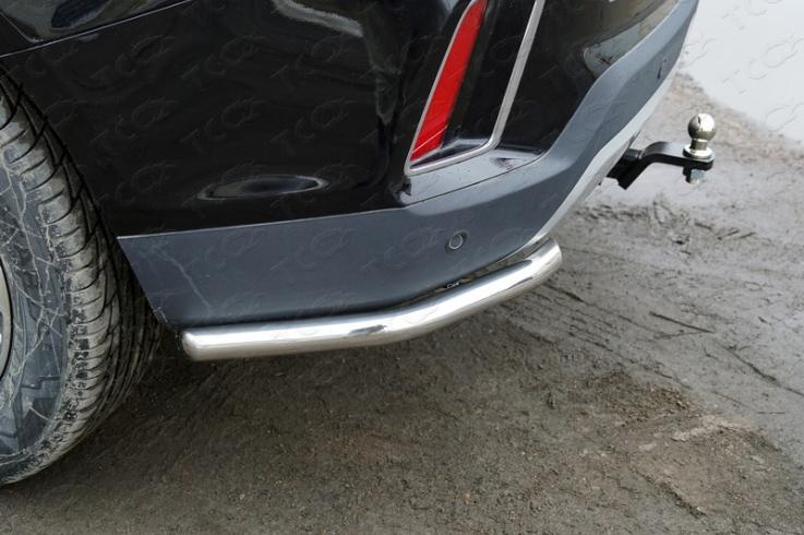 Защита заднего бампера на Geely / Belgee Emgrand X7 фото 1