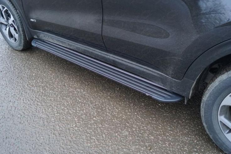 Пороги и боковые трубы на Nissan Murano фото 1