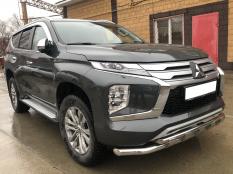 Защита переднего бампера на Mitsubishi Pajero Sport фото 12