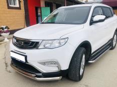 Пороги и боковые трубы на Geely / Belgee Atlas фото 6