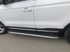 Пороги и боковые трубы на Geely / Belgee Atlas фото 7