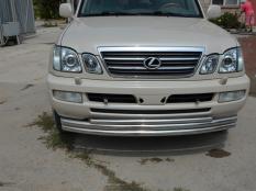 Защита переднего бампера на Lexus LX470 фото 3