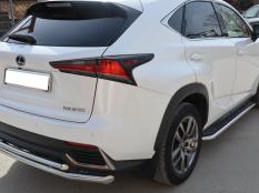 Защита заднего бампера на Lexus NX 200 фото 4