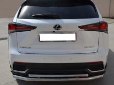 Защита заднего бампера на Lexus NX 200 фото 5