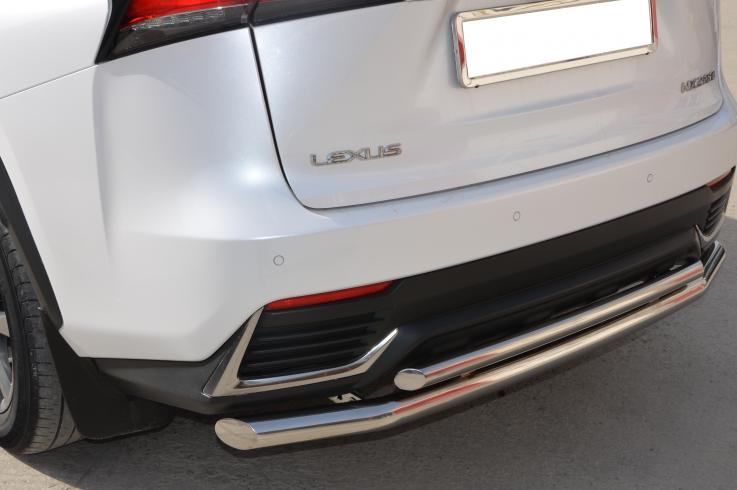 Защита заднего бампера на Lexus NX 200 фото 1