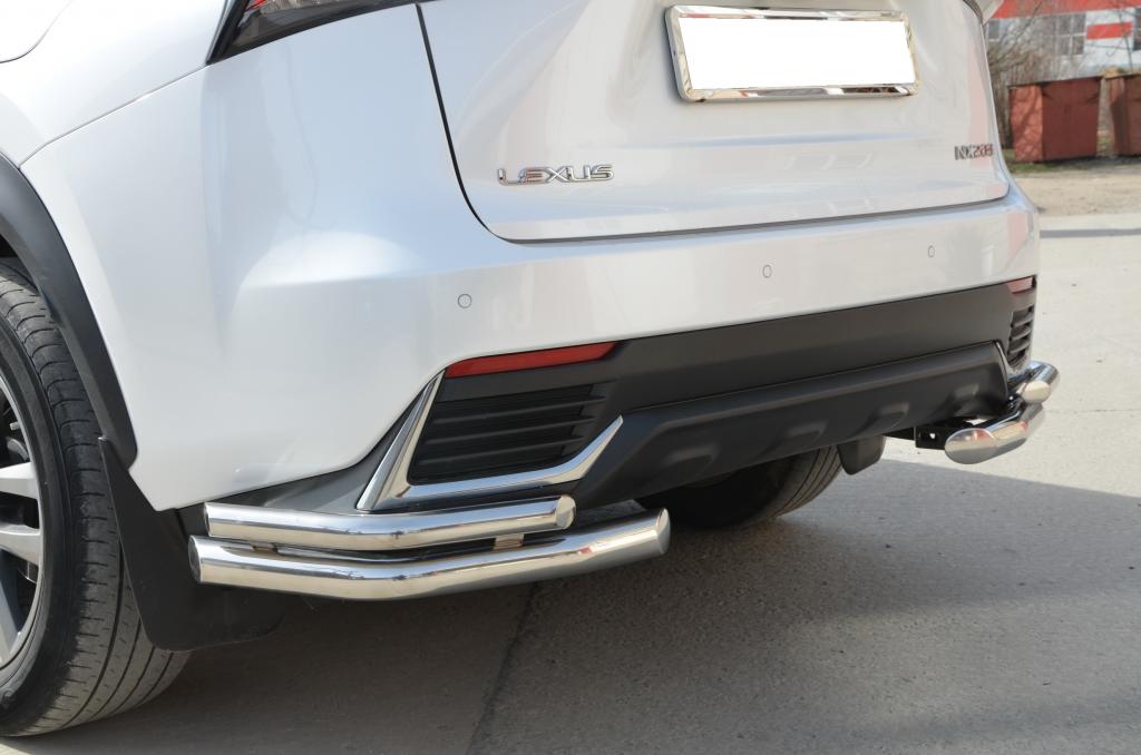 Защита заднего бампера на Lexus NX 200 фото 42