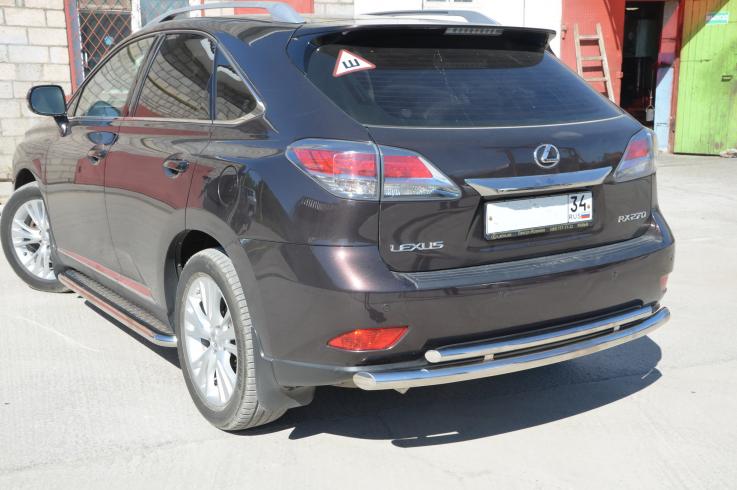 Защита заднего бампера на Lexus RX350 RX270 RX200T фото 1