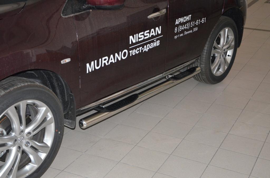 Пороги и боковые трубы на Nissan Murano фото 90