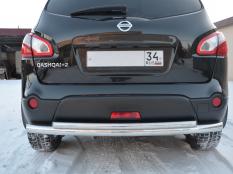 Защита заднего бампера на Nissan Qashqai фото 3
