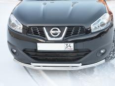 Защита переднего бампера на Nissan Qashqai +2 фото 3