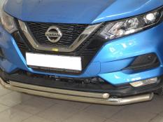 Защита переднего бампера на Nissan Qashqai фото 4