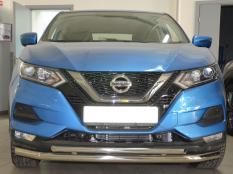 Защита переднего бампера на Nissan Qashqai фото 5