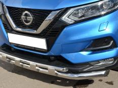 Защита переднего бампера на Nissan Qashqai фото 4