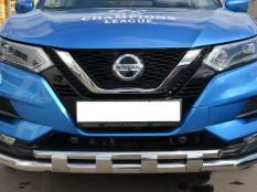 Защита переднего бампера на Nissan Qashqai фото 5