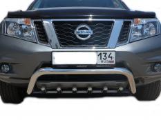 Защита переднего бампера на Nissan Terrano фото 3