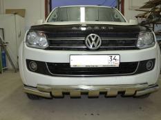 Защита переднего бампера на Volkswagen Amarok фото 3