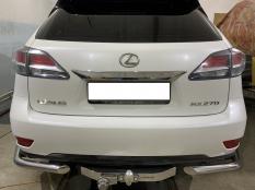 Защита заднего бампера на Lexus RX350 RX270 RX200T фото 3
