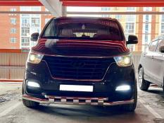 Защита переднего бампера на Hyundai H-1 фото 4