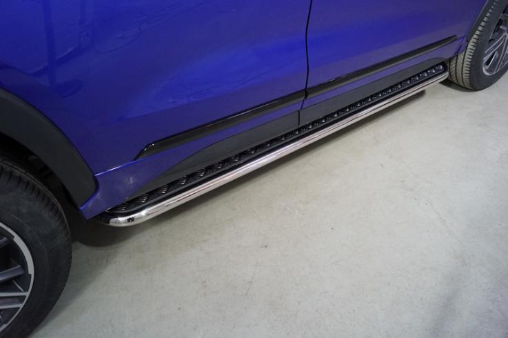 Пороги и боковые трубы на Chery EXEED LX фото 1
