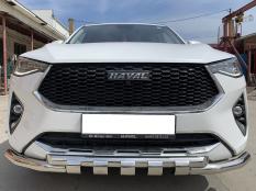 Защита переднего бампера на Haval F7 фото 7