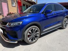 Пороги и боковые трубы на Geely / Belgee Tugella фото 8