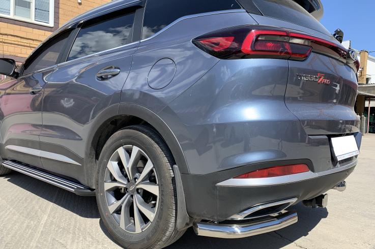 Защита заднего бампера на Chery Tiggo 7 Pro фото 1