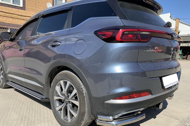 Защита заднего бампера на Chery Tiggo 7 Pro фото 1