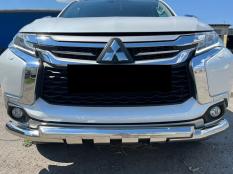 Защита переднего бампера на Mitsubishi Pajero Sport фото 5
