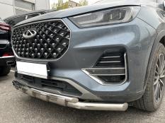 Защита переднего бампера на Chery Tiggo 8 Pro фото 4