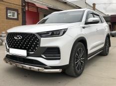 Защита переднего бампера на Chery Tiggo 8 Pro Max фото 4