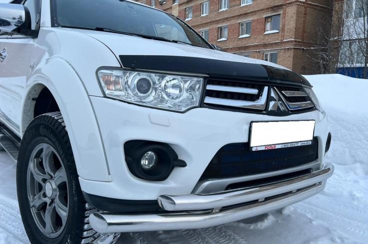 Защита переднего бампера на Mitsubishi Pajero Sport фото 1