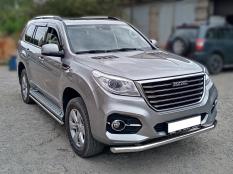 Пороги и боковые трубы на Haval H9 фото 9