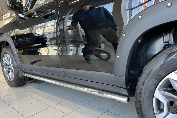 Пороги и боковые трубы на Haval Dargo X фото 1