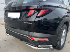 Защита заднего бампера на Hyundai Tucson фото 5